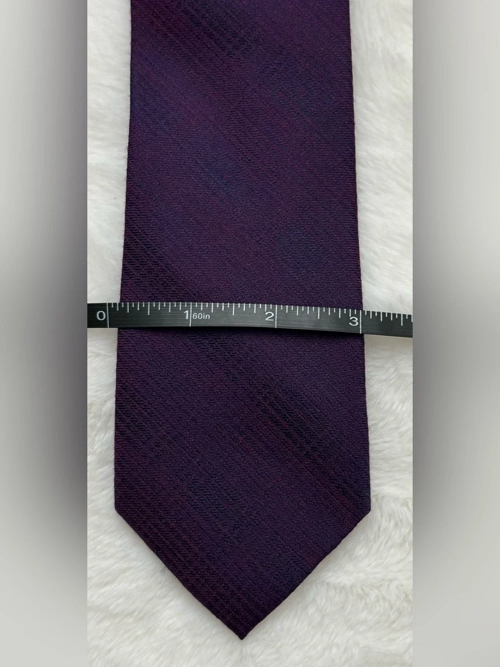 NWT Calvin Klein Men's Plum Purple Textured Silk Blend Tie